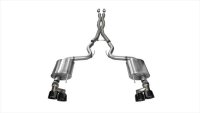 3.0 Inch Cat-Back Sport Dual Exhaust 4.0 Inch Black Tips 15-Present Ford Mustang GT Fastback (No ...