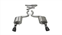 3.0 Inch Cat-Back Sport Dual Exhaust 4.5 Inch Black Tips 15-17 Ford Mustang EcoBoost Fastback 2.3...