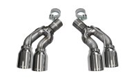 Two Twin 4.0 Inch Polished Tips Clamps Included Dual Rear Exit For Corsa Cadillac CTS-V Exhaust O...