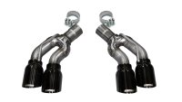 Two Twin 4.0 Inch Black Tips Clamps Included Dual Rear Exit For Corsa Cadillac CTS-V Exhaust Only...