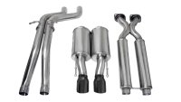 2.5 Inch Cat-Back Sport Dual Center Exhaust 4.0 Inch Black Tips 06-10 Jeep Grand Cherokee SRT-8 6...