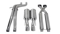 2.5 Inch Cat-Back Sport Dual Center Exhaust 4.0 Inch Polished Tips 06-10 Jeep Grand Cherokee SRT-...