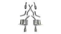 2.5 Inch Cat-Back Sport Dual Rear Exhaust 4.5 Inch Polished Tips 11-Present Dodge Durango 5.7L V8...