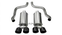 2.5 Inch Axle-Back Xtreme Dual Exhaust Black 3.5 Inch Tips 05-08 Corvette 6.0L/6.2L Stainless Ste...
