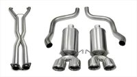 2.5 Inch Cat-Back Xtreme Dual Exhaust Polished 3.5 Inch Tips 05-08 Corvette C6 Manual/A4 Auto Tra...