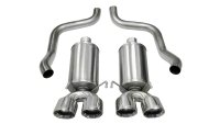 2.5 Inch Axle-Back Xtreme Dual Exhaust Polished 3.5 Inch Tips 05-08 Corvette 6.0L/6.2L Stainless ...