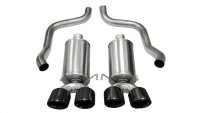 2.5 Inch Axle-Back Xtreme Dual Exhaust Black 3.5 Inch Tips 09-13 Corvette 6.2L Stainless Steel Co...