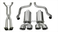 2.5 Inch Cat-Back Xtreme Dual Exhaust Polished 3.5 Inch Tips 09-13 C6 Corvette 6.2L Stainless Ste...