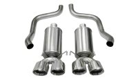 2.5 Inch Axle-Back Xtreme Dual Exhaust Polished 3.5 Inch Tips 09-13 Corvette 6.2L Stainless Steel...
