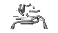 3.0 Inch Cat-Back Touring Dual Rear Exhaust 4.0 Inch Polished Tips 10-14 Volkswagen Golf GTI Mk6 ...