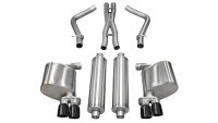 2.5 Inch Cat-Back Xtreme Dual Rear Exhaust 3.0 Inch Black Tips 11-14 Dodge Charger R/T 5.7L V8 St...
