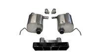 2.75 Inch Valve-Back Dual Rear Exit with Polygon  InchTail Light Inch Black PVD Pro-Series Tips C...