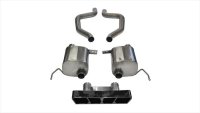2.75 Inch Axle-Back Dual Rear Exit with Polygon  InchTail Light Inch Black PVD Pro-Series Tips Co...