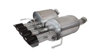 Corvette 2.75 Inch Valve-Back w Dual Mode NPP Dual Rear Exit with Quad 4.5 inch Black Pro-Series ...