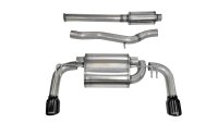 3.0 Inch Cat-Back Sport Dual Rear Exhaust 4.5 Inch Black Tips 08-15 Mitsubishi Evolution X Sedan ...