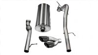 3.0 Inch Cat-Back Single Rear Exit with Twin 4.0 Inch Black PVD Pro-Series Tips Corsa Performance