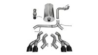 3.0 Inch Cat-Back Sport Dual Rear Exit Exhaust 4.5 Inch Black Tips 12-14 Cadillac Escalade DUB ES...