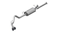 3.0 Inch Cat-Back Sport Single Side Exit Exhaust 4.0 Inch Black Tips 11-Present Toyota Tundra Dou...
