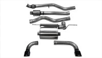 3.0 Inch Cat-Back Touring Dual Rear Exit Exhaust 3.5 Inch Black Tips 12-18 BMW 335i F30 Sedan RWD...