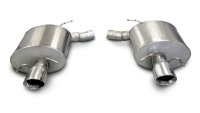 2.5 Inch Axle-Back Touring Dual Exhaust 4.0 Inch Polished Tips 09-14 Cadillac CTS-V Sedan 6.2L V8...