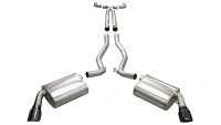 2.5 Inch Cat-Back Plus X-Pipe Sport Exhaust Dual Rear Exit 4.0 Inch Black Tips 10-15 Chevrolet Ca...