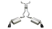 2.5 Inch Cat-Back Plus X-Pipe Sport Exhaust Dual Rear Exit 4.0 Inch Black Tips 10-15 Chevrolet Ca...
