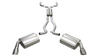 2.5 Inch Cat-Back Plus X-Pipe Sport Exhaust Dual Rear Exit 4.0 Inch Polished Tips 10-15 Chevrolet...