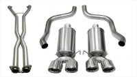 2.5 Inch Cat-Back Dual Rear Exit with Twin 4.0 Inch Polished Pro-Series Tips Corsa Performance