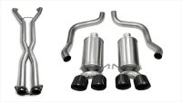 2.5 Inch Cat-Back Dual Rear Exit with Twin 4.0 Inch Black PVD Pro-Series Tips Corsa Performance