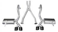 Corvette 2.5 Inch Cat-Back Dual Rear Exit with Twin 4.0 Inch Black PVD Pro-Series Tips Xtreme Sou...