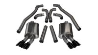 3.0 Inch Cat-Back Plus X-Pipe Sport Exhaust Dual Rear Exit 4.0 Inch Black Tips 12-15 Chevrolet Ca...
