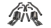 3.0 Inch Cat-Back Plus X-Pipe Sport Exhaust Dual Rear Exit 4.0 Inch Polished Tips 12-15 Chevrolet...