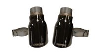 Two Single 4.0 Inch Black Tip (Clamp Included) Single Rear Exit For Corsa Dodge Charger Exhaust O...