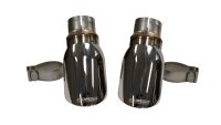 Two Single 4.0 Inch Polished Tip (Clamp Included) Single Rear Exit For Corsa Dodge Charger Exhaus...