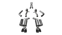 2.75 Inch Cat-Back Sport Dual Rear Exit Exhaust 3.5 Inch Black Tips 15-Present Dodge Challenger S...