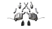 2.5 Inch Cat-Back Sport Dual Rear Exit Exhaust 4.5 Inch Black Tips 11-Present Jeep Grand Cherokee...
