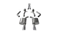 2.75 Inch Cat-Back Sport Dual Rear Exit Exhaust 4.5 Inch Polished Tips 15-Present Dodge Charger S...