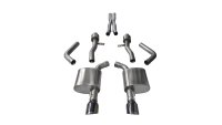 2.75 Inch Cat-Back Sport Dual Rear Exit Exhaust 4.5 Inch Black Tips 15-Present Dodge Charger SRT ...