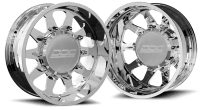 Dually Wheels The Ten Forged 22x8.25 8x165 Polished SS Fronts 94-18 Dodge Ram 3500 92-10 Silverad...