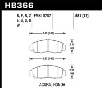 HAWK HPS 5.0 Brake Pad Sets