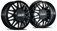 Dually Wheels Aftermath Black/Milled 22X8.25 8X200 F-350 05-25 F-450 11-14 19-25 Ram 3500 DDC Whe...