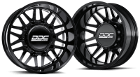 Dually Wheels Aftermath Black/Mill 22x8.25 8x200 SS Fronts Ford 05-25 Ford F-350 11-14 DDC Wheels