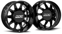 Dually Wheels The Ten Forged 22x8.25 8x200 Black/Mill SS Fronts 05-25 Ford F-350 11-14 Ford F-450...