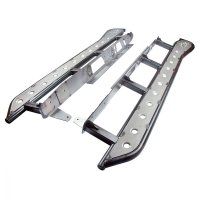 Tacoma APEX Rock Sliders Bare with Fill Plates 05-Present Toyota Tacoma Access Cab Long Bed/Doubl...