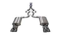 3.0 Inch Valved Cat-Back Sport To Extreme Dual Exhaust Gunmetal 4.0 Inch Quad Tips 18-Present Mus...