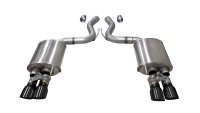 3.0 Inch Valved Axle-Back Sport Dual Exhaust Black 4.0 Inch Tips 18-Present Mustang GT Fastback A...