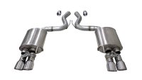 3.0 Inch Valved Axle-Back Sport Dual Exhaust Polished 4.0 Inch Tips 18-Present Mustang GT Fastbac...
