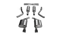 Charger Cat Back Exhaust 17-18 Dodge Charger 5.7L V8 4.5 Inch Black Tip Extreme Sound Corsa Perfo...