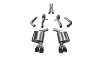 Challenger Cat Back Exhaust 17-18 Dodge Challenger 5.7L V8 3.5 Inch Black Tip Sport Sound Corsa P...