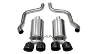 Corvette 2.5 Inch Axle-Back Dual Rear Exit with Twin 4.5 Inch Black PVD Pro-Series Tips Xtreme So...